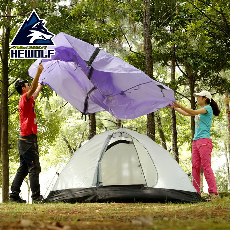 Tente de Camping 2 Places Hewolf – Idéale pour Toutes Vos Aventures Outdoor